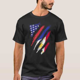 フィリピン米国国旗パトリオットヘリタ Tシャツ