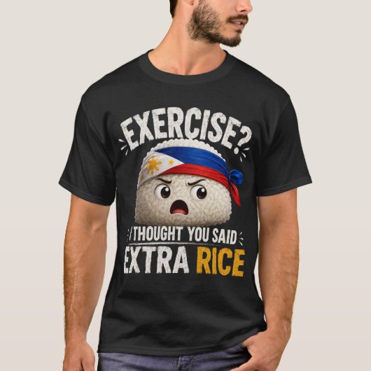 フィリピン米飯愛好家面白グッズ Tシャツ (正面)