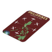 フィリピン航空ラインのヴィンテージ旅行ポスター マグネット (左側)