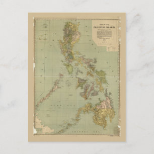 フィリピン諸島地図（1908年） ポストカード