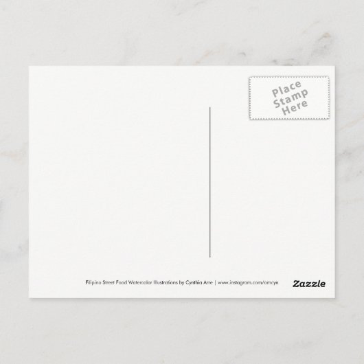 フィリピン通りフードインウォーター色フィリピン人 ポストカード (裏面)