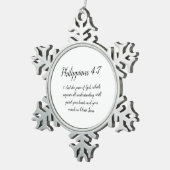 フィリピン4:7 スノーフレークピューターオーナメント (右)