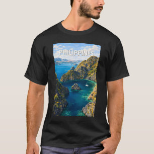 フィリピン イラスト 旅行 アート ヴィンテージ Tシャツ