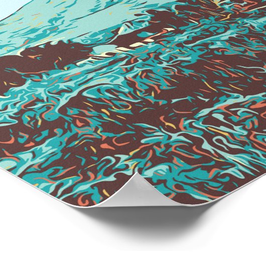 フィリピン、カグサワ遺跡、レガスピ、マヨン火山 ポスター (角)