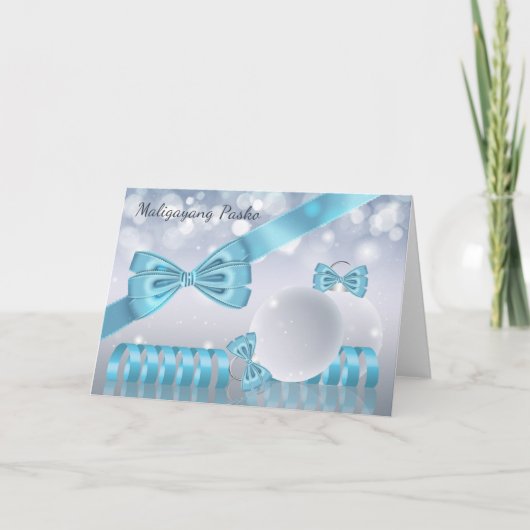 フィリピン – クスタイリッシュリスマスグリーティングオーナメント シーズンカード (正面)