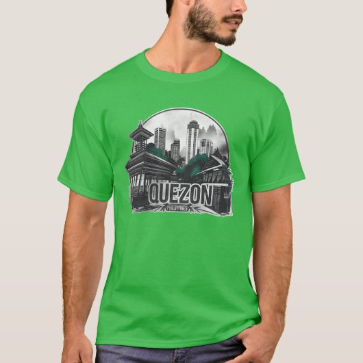 フィリピン・ケソン市 レトロ Tシャツ (正面)