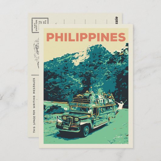 フィリピン、ジェプニー州ルソン市、コルディレラ中部 ポストカード (正面/裏面)