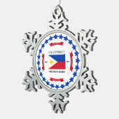 フィリピン スノーフレークピューターオーナメント (右)