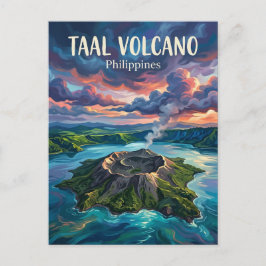 フィリピン タアル火山 ポストカード