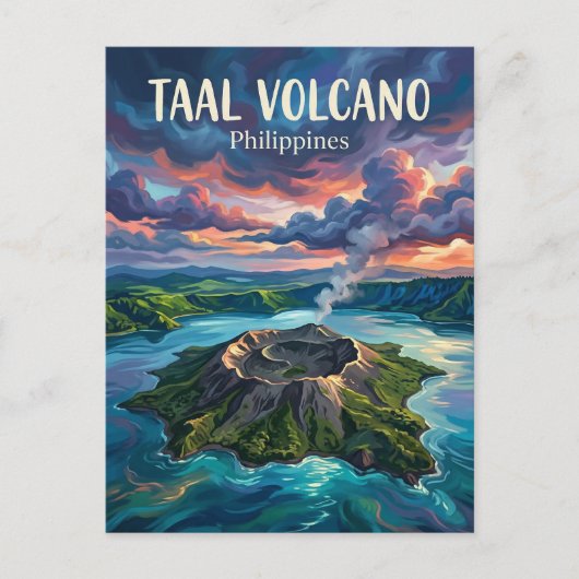 フィリピン タアル火山 ポストカード (正面)