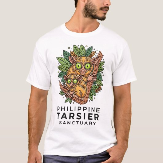 フィリピン・ターザー保護区 Tシャツ (正面)