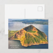 フィリピン タール火山のクレーター ポストカード (正面/裏面)