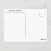 フィリピン・バギオ葉書 ポストカード (裏面)