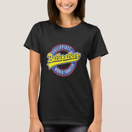 フィリピン バックパッカー 世界旅行者 Tシャツ (正面)