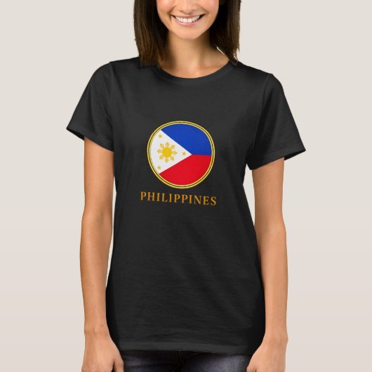 フィリピン - フィリピンの旗 Tシャツ (正面)