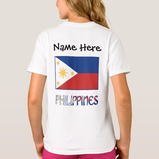 フィリピン・フィリピン国旗と君の名 Tシャツ (裏面)