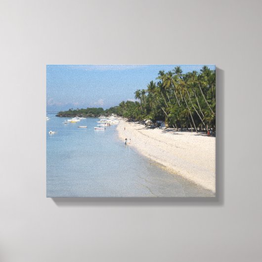 フィリピン，ボホール，パングラオ島，アロナビーチ キャンバスプリント (正面)