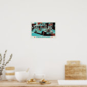 フィリピン、マニラの象徴的なジプニー ポスター (キッチン)