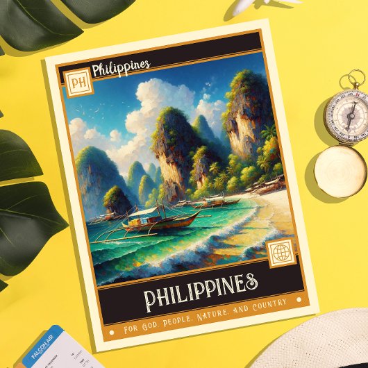 フィリピン |ヴィンテージ絵画ー ポストカード