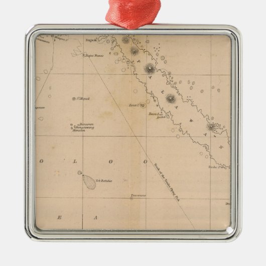 フィリピン、列島、ソルー海 メタルオーナメント (正面)