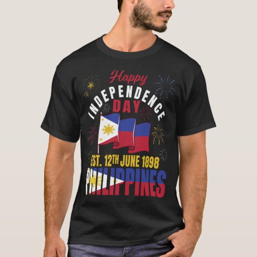 フィリピン 国旗 ピノイ フィリピン人 独立記念日 Tシャツ (正面)