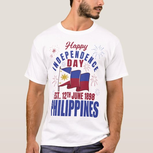 フィリピン 国旗 ピノイ フィリピン独立記念日 Tシャツ (正面)