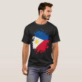 フィリピン 国旗 国のアイコン シンボル 旅行 Tシャツ (正面フル)