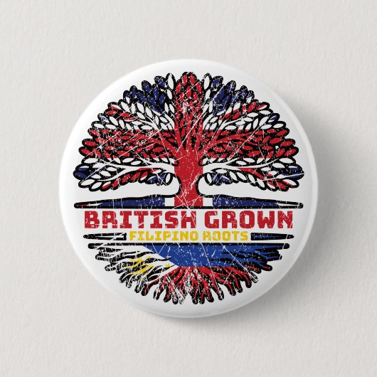 フィリピン 英国 イギリス UK 缶バッジ (正面)
