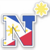 フィリピンN日カットアウトステッカー シール (正面)