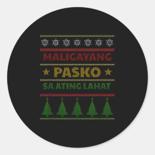 フィリピンPilipinas Filipino Christmas Parol Xma ラウンドシール