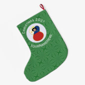 フィリピーノエンジェルクリスマスパーソナライズされた国旗 ラージクリスマスストッキング (裏面 (吊り時))