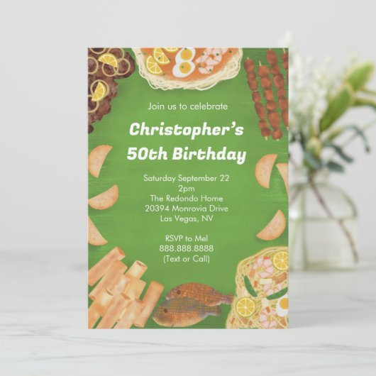 フィリピーノフードパーティの招待状 招待状 (スタンド正面)