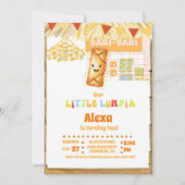 フィリピーノリトルルンピアテーマ誕生日 招待状 (正面)