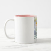 フィリピ人への手紙1:3 あなたがたに感謝します、花束 ツートーンマグカップ (左)