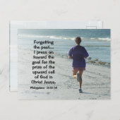 フィリピ人への手紙3:13 過去を忘れる, 聖書 ポストカード