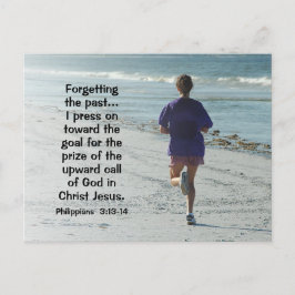 フィリピ人への手紙3:13 過去を忘れる, 聖書 ポストカード