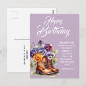 フィリピ人への手紙4:8 誕生日クリスチャン挨拶 ポストカード (正面/裏面)