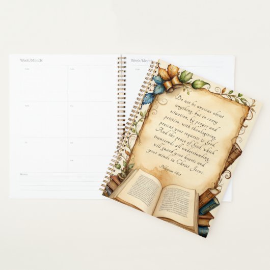 フィリピ人への手紙 4:6-7 聖書の詩 美術 プランナー手帳 (ディスプレー)