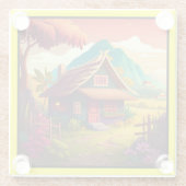 フィリピ伝統的ンハウス–36543 ガラスコースター (裏面)