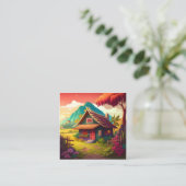 フィリピ伝統的ンハウス–36543 スクエア名刺 (スタンド正面)