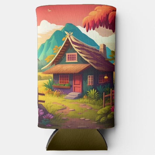 フィリピ伝統的ンハウス–36543 スリム缶クーラー (正面)