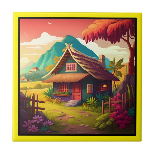 フィリピ伝統的ンハウス–36543 タイル (正面)