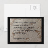 フィリピ書4:6 聖書 ポストカード (正面/裏面)