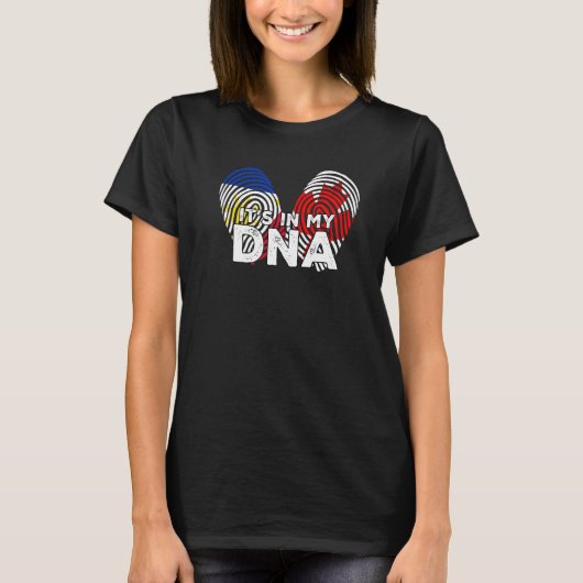 フィリピ誇りを持ったンフィリピン国旗Canada Fi Tシャツ (正面)