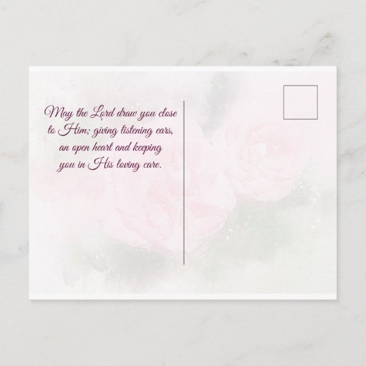 フィリピ 1:2  恵みと平和が、あなたがたにありますように。聖書 ポストカード (裏面)