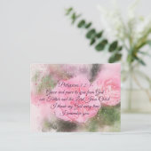 フィリピ 1:2  恵みと平和が、あなたがたにありますように。聖書 ポストカード (スタンド正面)