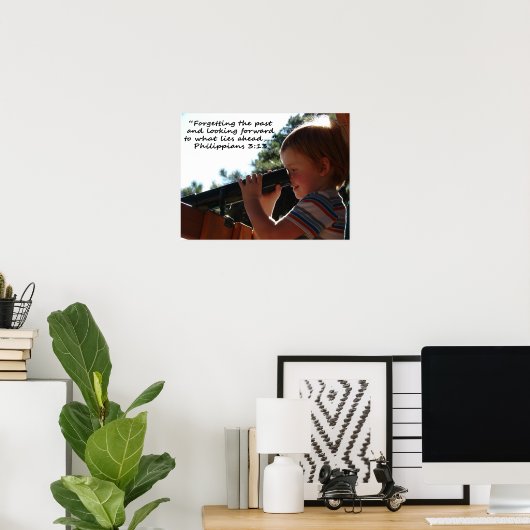 フィリピ 3:13 ポスター (ホームオフィス)