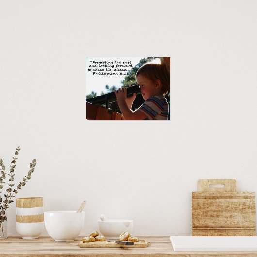 フィリピ 3:13 ポスター (キッチン)