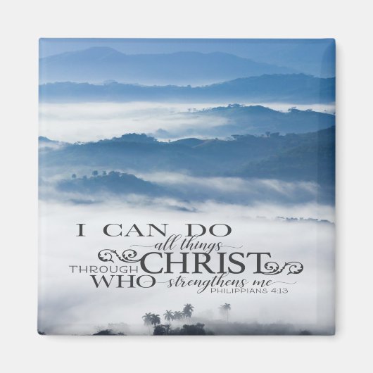 フィリピ 4:13 すべての事はキリストを通して聖書 マグネット (正面)