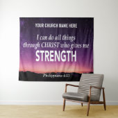 フィリピ 4:13 私はすべてのことができる 教会 タペストリー (インサイチュ(横))